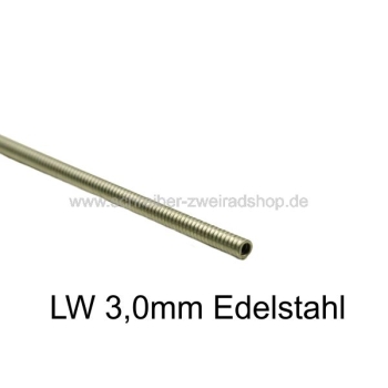 Bowdenzughülle LW3,0mm Edelstahl nackt