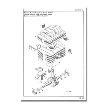 Ersatzteilliste SACHS Motor 80 SA