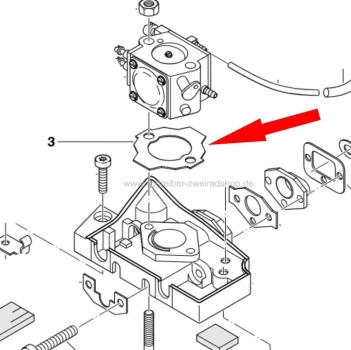 Preview: Dichtung für Vergaserflansch PS-33 bis PS-411