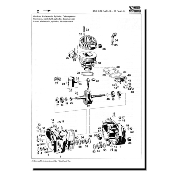 Preview: Ersatzteilliste SACHS 50 2Gang Automatik