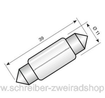 Glühbirne 12V 5W S7S8,5 Soffitte