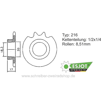 Kettenritzel SACHS 50/S