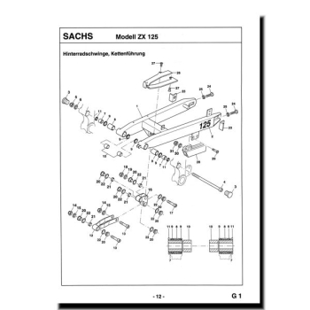 Ersatzteilliste SACHS Enduro ZX125 2-Takt