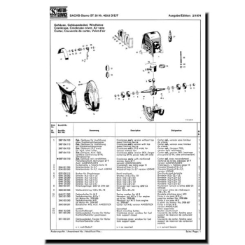 Ersatzteilliste SACHS Stamo 30