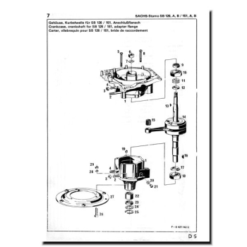 Ersatzteilliste SACHS SB126 und SB151