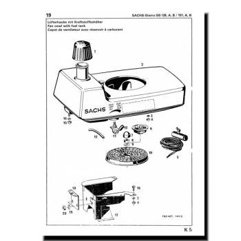 Ersatzteilliste SACHS SB126 und SB151