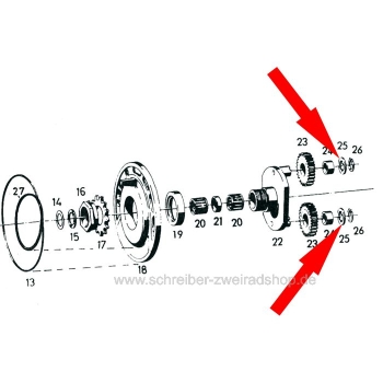 Nasenscheibe 1mm für Planetenräder SACHS 502/1