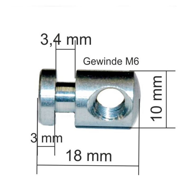 Gegenhalterbolzen M6