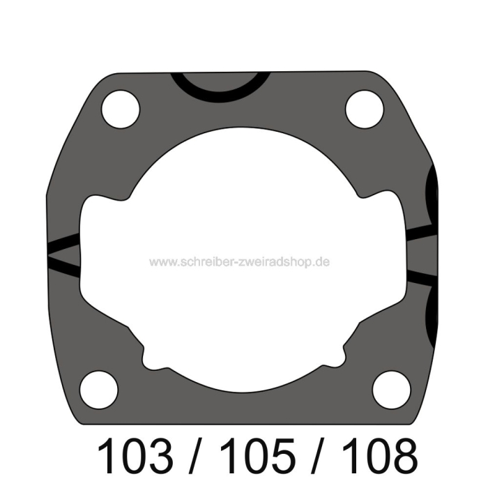 Dichtung für Zylinderfuß 103, 105, 108