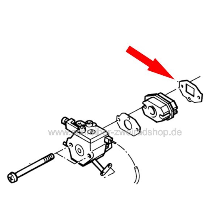 Dichtung für Vergaserflansch 100, 100super