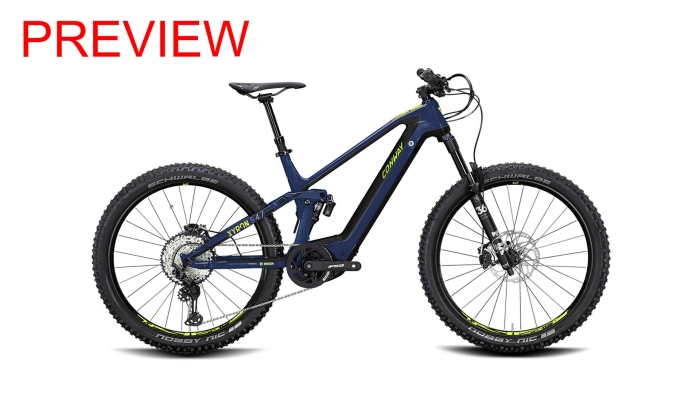 CONWAY Elektro-MTB Full-Suspension Xyron S 5.9 46cm dunkelblau/acid metallic