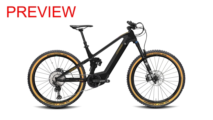 CONWAY Elektro-MTB Full-Suspension Xyron S 8.9 MX Carbon 46cm schwarz metallic/gold matt