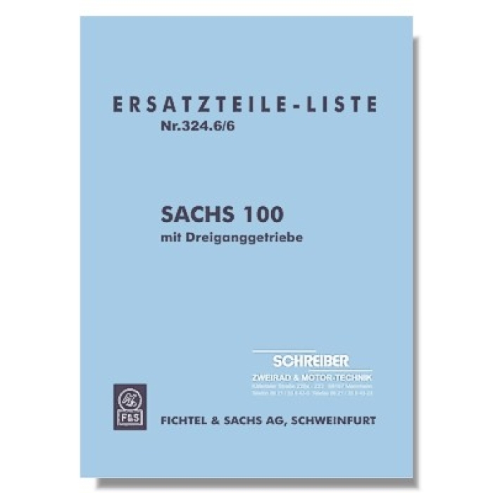 Ersatzteilliste SACHS 100 mit 3 Ganggetriebe