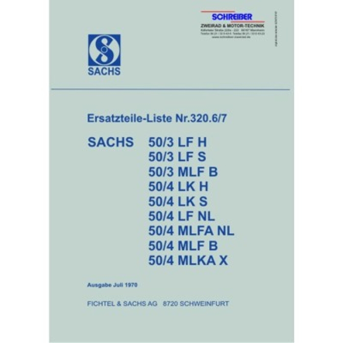 Ersatzteilliste SACHS 50/3 LFH bis 50/4 MLKAX