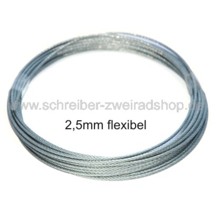 Innenseil 2,5mm flexibel Rolle 10m