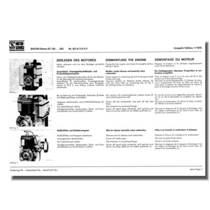 Reparaturanleitung SACHS Stamo 125, 150, 175, 203