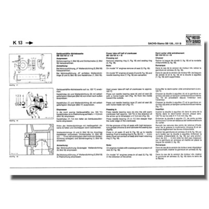 Reparaturanleitung SACHS SB 126, SB 151