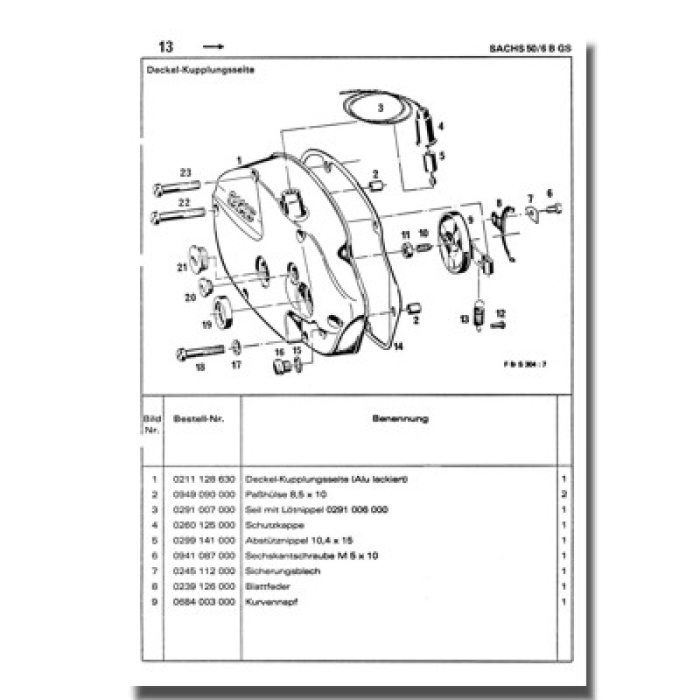 Ersatzteilliste SACHS 50/6 B GS