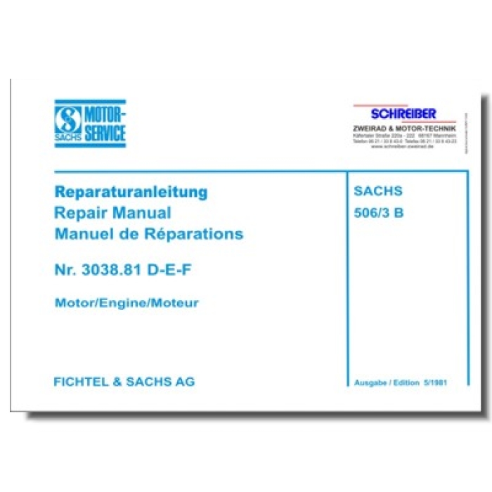 Reparaturanleitung SACHS 506/3 B