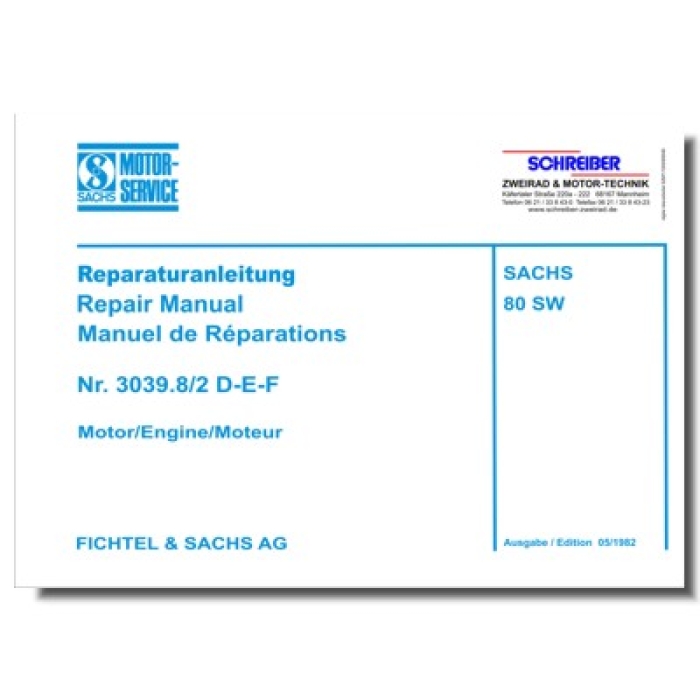 Reparaturanleitung SACHS 80/SW wassergekühlt