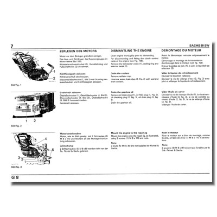 Reparaturanleitung SACHS 80/SW wassergekühlt