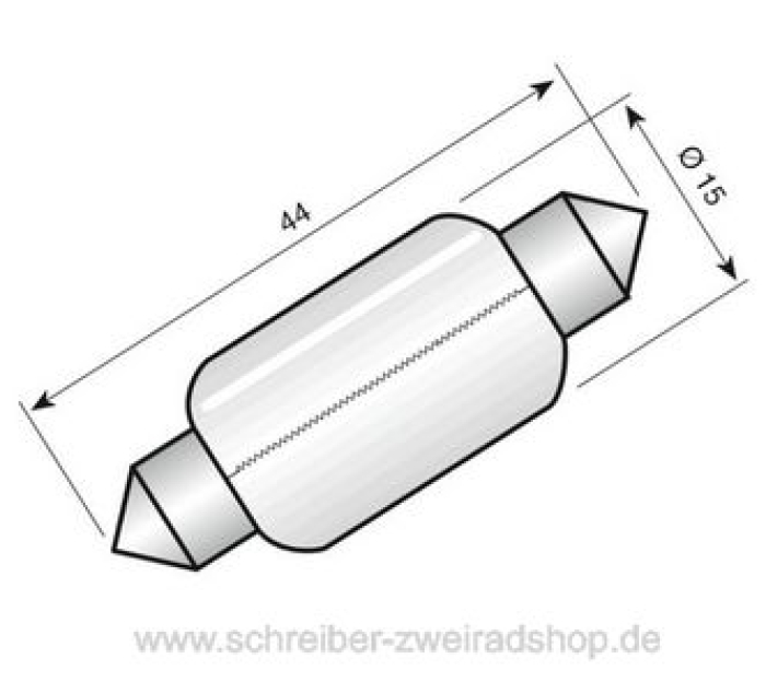 Glühbirne 6V 18W S7S8,5 Soffitte