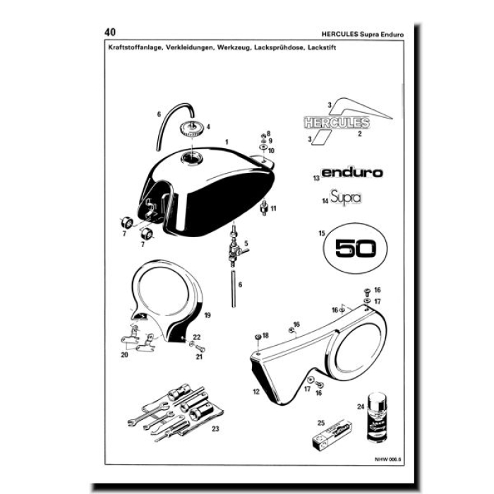Ersatzteilliste Hercules Supra Enduro