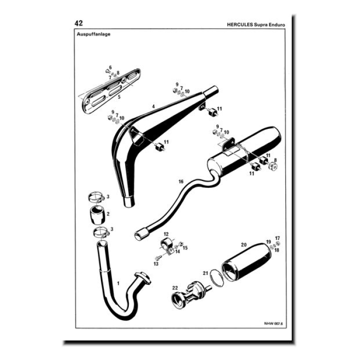 Ersatzteilliste Hercules Supra Enduro