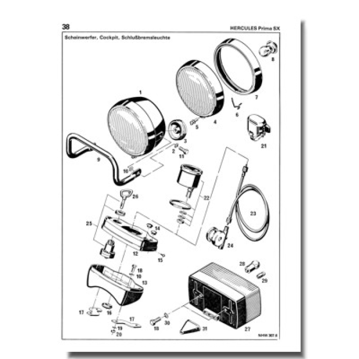Ersatzteilliste Hercules Prima SX