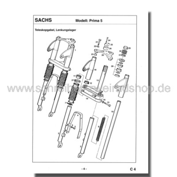 Ersatzteilliste SACHS Prima 5 / Prima 5 Kat