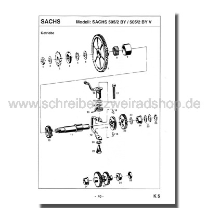 Ersatzteilliste SACHS Prima 5 / Prima 5 Kat