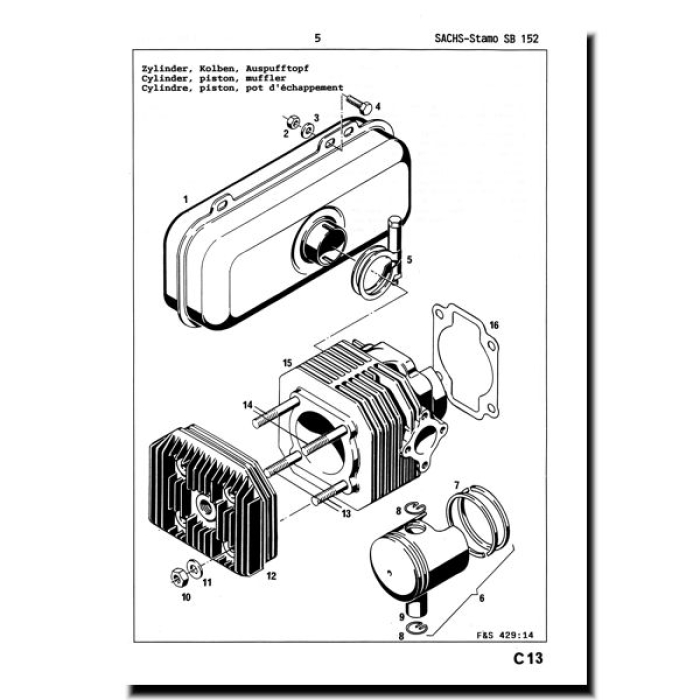 Ersatzteilliste SACHS SB152