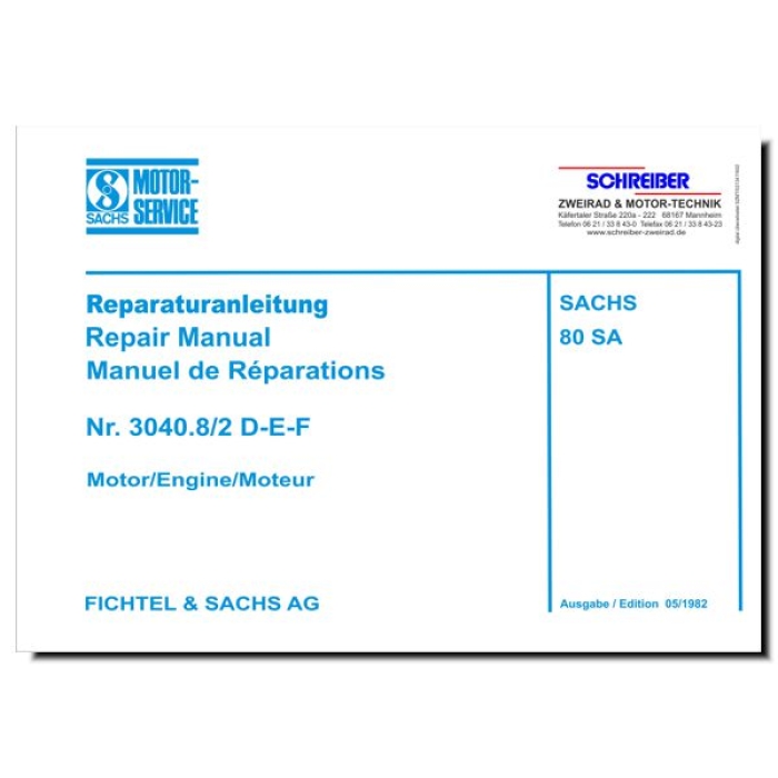 Reparaturanleitung SACHS 80/SA luftgekühlt