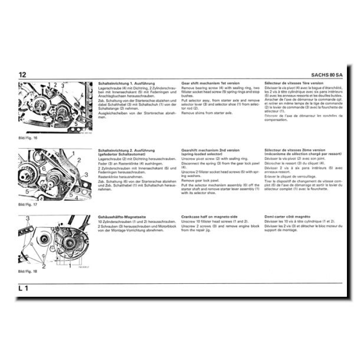 Reparaturanleitung SACHS 80/SA luftgekühlt