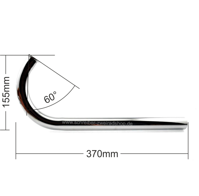 Auspuffrohr 28mm Chrom SACHS 50