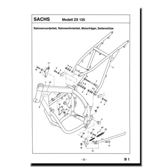 Ersatzteilliste SACHS Enduro ZX125 2-Takt