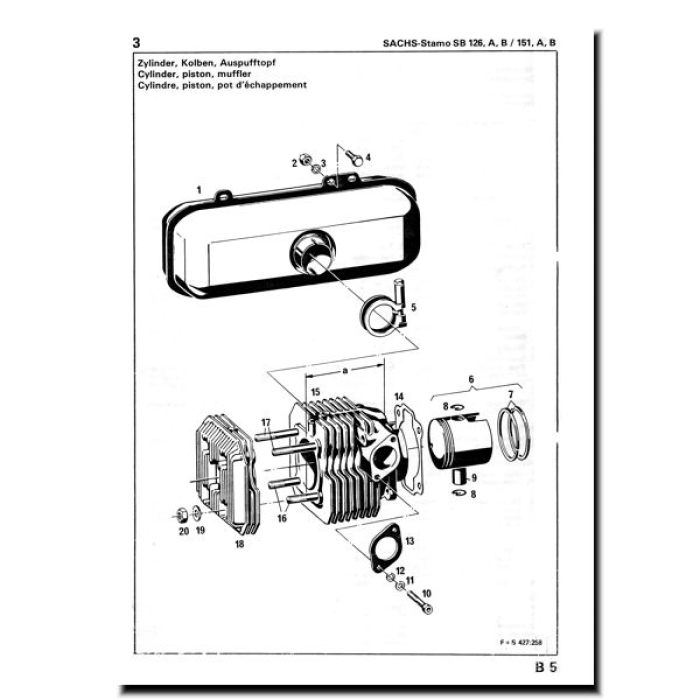 Ersatzteilliste SACHS SB126 und SB151