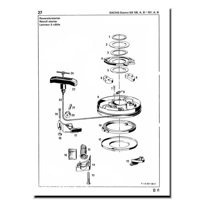 Ersatzteilliste SACHS SB126 und SB151