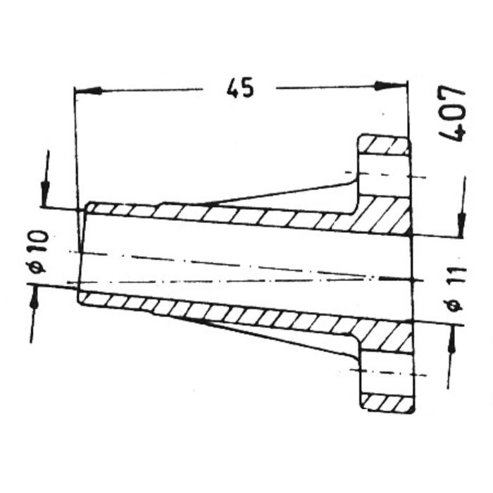 Ansaugstutzen 10mm/45mm für SACHS 502/1