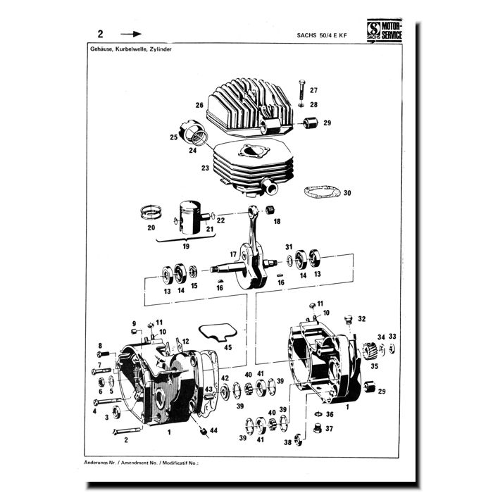 Ersatzteilliste SACHS 50/4 EKF Ausgabe 1978