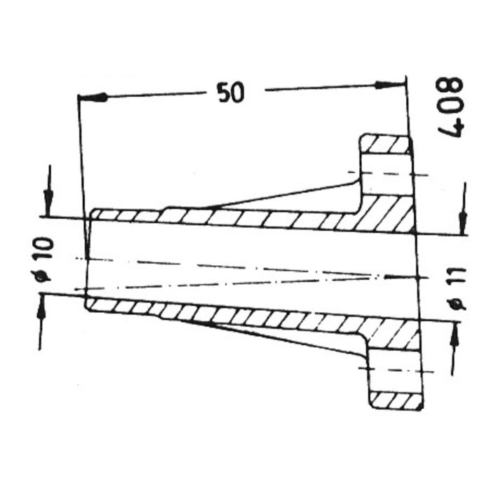 Ansaugstutzen 10mm/50mm für SACHS 502/1