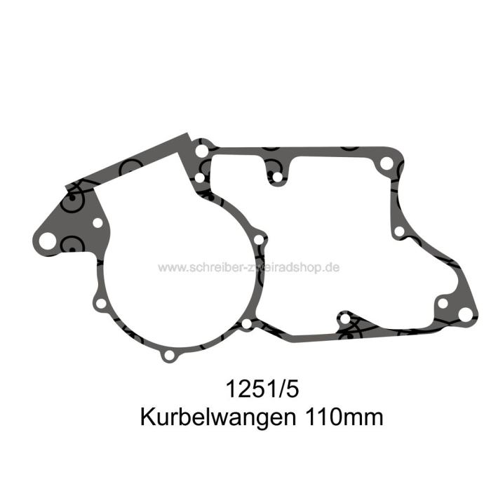 Dichtung für Motorgehäuse SACHS 1251/5, 1801/5