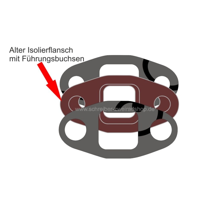 Dichtung für Vergaserflansch Sachs 50/3 mit Bing 1/13/4...