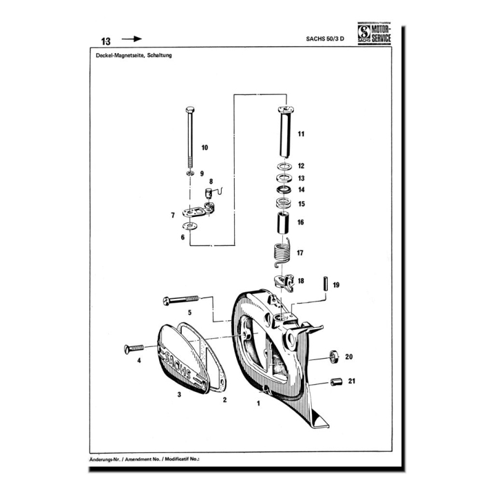 Ersatzteilliste SACHS 50/3 D Ausgabe 1978