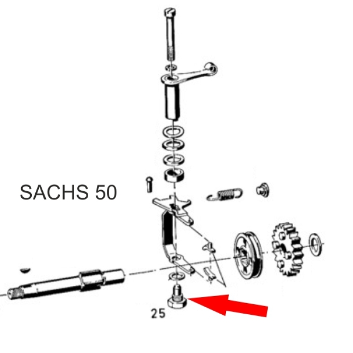 Lagerschraube für Schaltgabel M10x1